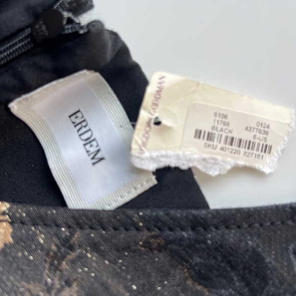 ERDEM black Doris midi dress size 6 - Picture 10 of 14